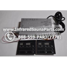 COMPLETE CONTROL POWER BOX WITH CONTROL PANEL - COMPLETE CONTROL POWER BOX WATERSTAR INFRARED SAUNA STYLE 3 WITH TWO CONTROL PANELS 3