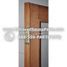 WOOD SAUNA WALLS - HEMLOCK WOOD SAUNA PANEL WITH GLASS OUT ( 73" x 48.5" ) IN ( 65" x 23.7" ) 5