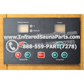 FACE PLATES - FACEPLATE FOR CIRCUIT BOARD SAUNA SUPPLY WORLD INFRARED SAUNA WXYZLYCA23V10 WITH 4 PIN WIRE 1