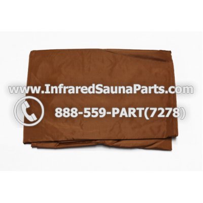 RAIN COVERS - RAIN COVER FOR CORNER INFRARED SAUNA IN BROWN FINISH 1
