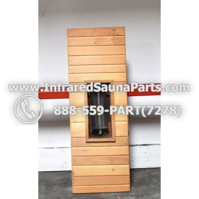 WOOD BENCHS + HEATERS - HEMLOCK WOOD BENCH + HEATHER + BLACK COVER ( 44.6" x 15.6" ) 1