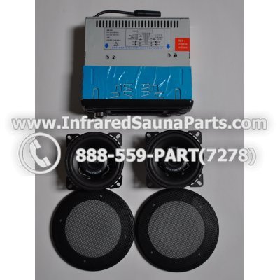 COMPLETE STEREO + SPEAKERS + COVERS - COMPLETE STEREO SYSTEM KAIZHEN KZ-5081 WITH 2 SPEAKERS 1